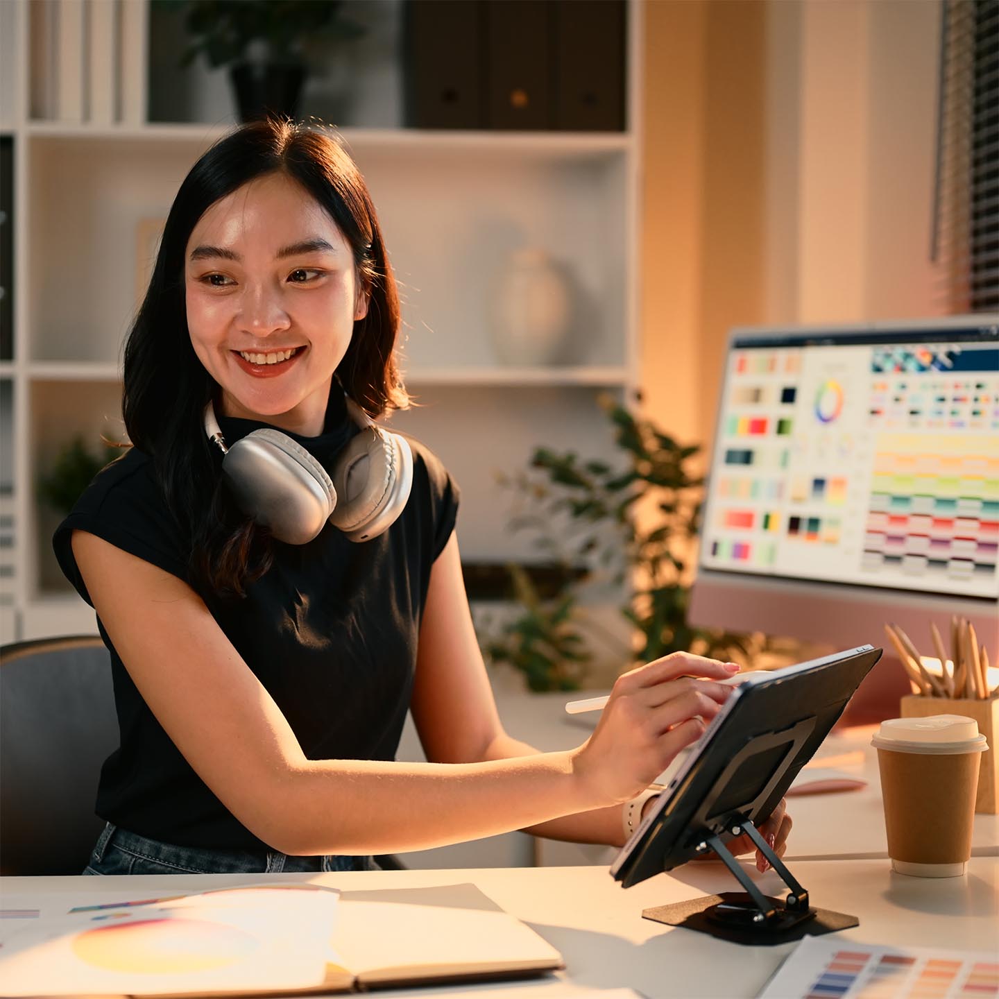 cheerful-graphic-designer-working-on-digital-table-2025-07-16-17-02-36-utc